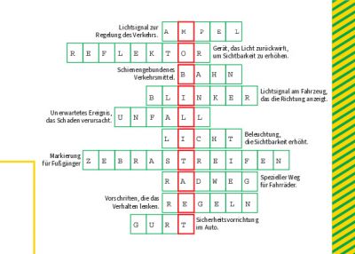 Flyer - Lösung des Gitterrätsels