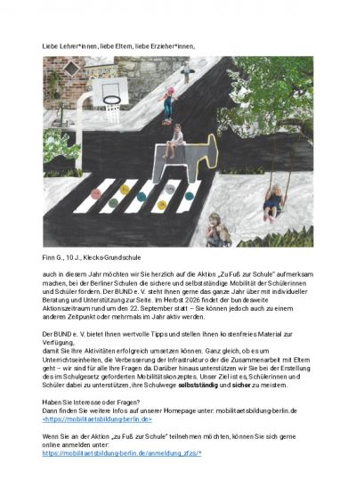 BUND: Zu Fuß zur Schule