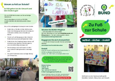 Zu Fuß zur Schule Flyer